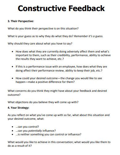 30 Constructive Feedback Examples In Pdf Examples