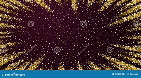 Round Gold Glitter Luxury Sparkling Confetti. Scat Stock Vector ...