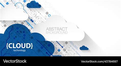 Cloud Computing Concept Abstract Technology Vector Image