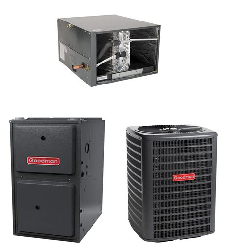 5 Ton 16 Seer 96 120 Kbtu Horizontal Goodman Ac Gas Furnace System