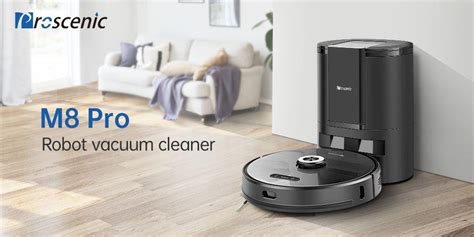 Proscenic M8 Pro Smart Robot Vacuum Cleaner Dust Collector Black