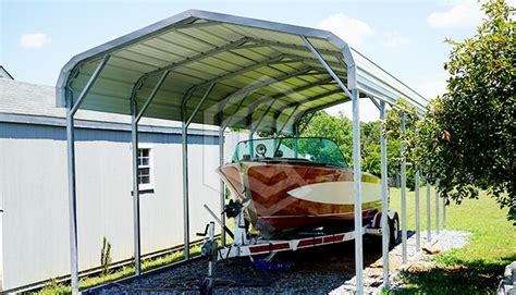 12x31 Regular Roof Boat Carport 12x31 Metal Boat Carport Prices