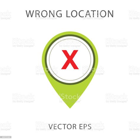 Wrong Location Pointer Stock Illustration Download Image Now Icon