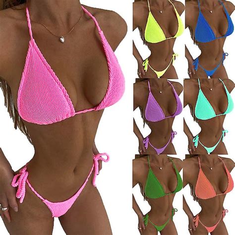 Sexy Bikini Solid Badpak Vrouwen Badmode Set Braziliaans Badpak Zomer