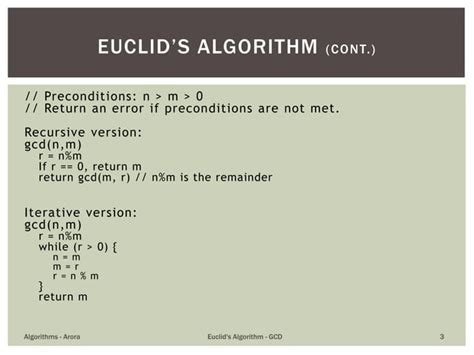 Euclids Algorithm For Greatest Common Divisor Time Complexity Analysis