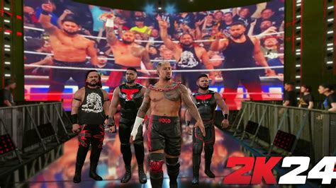 THE NEW BLOODLINE ENTRANCE W UPDATED GFX THEME WWE 2K24 YouTube