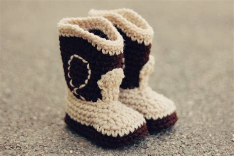 PDF CROCHET PATTERN The Western Cowboy Baby Booties Baby