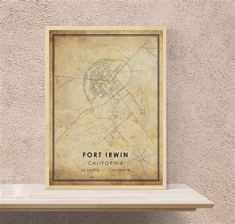 Fort Irwin Map Print Fort Irwin Map California Map Art | Etsy