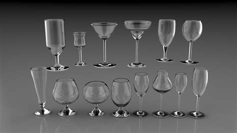 Glass 3d Model 10 Ma Obj Fbx Free3d