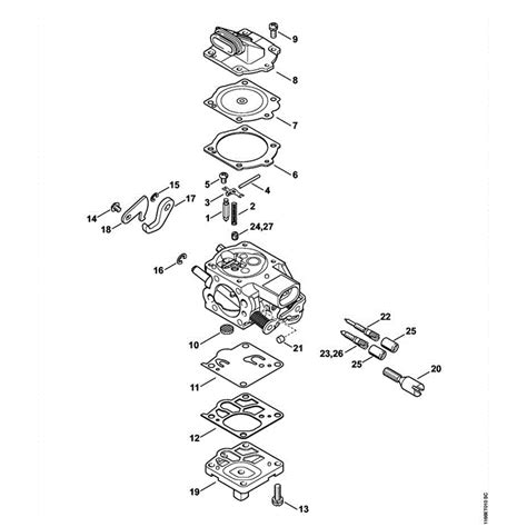 Stihl Ms Chainsaw Ms Parts Diagram Ms M Carburettor