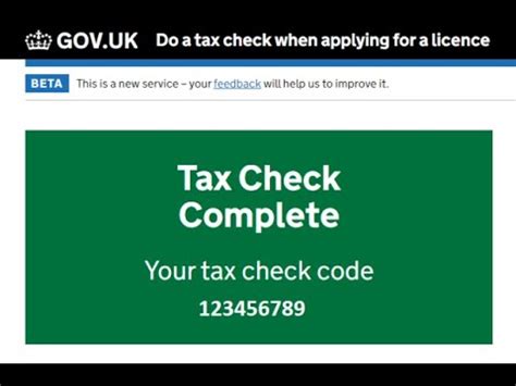 Getting A Licence Code Using HMRC S Tax Check YouTube