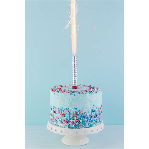 Sparkling Celebration Party Candles Big Birthday Cake Sparklers