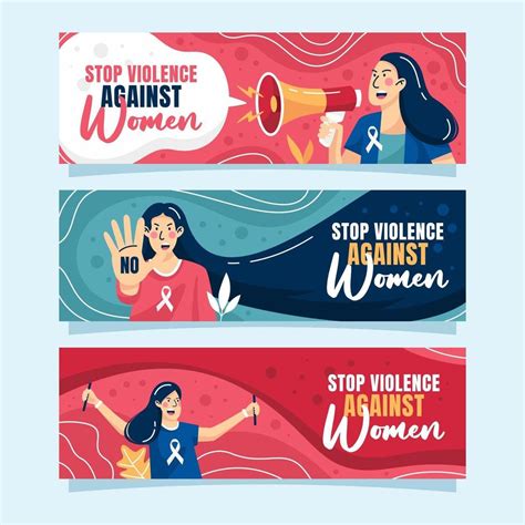 Stop Violence Against Women Banner 2058451 Vector Art At Vecteezy