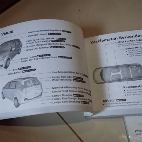 Jual Manual Book Buku Pedoman Pemilik Garansi Perawatan Honda Mobilio