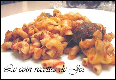 Le Coin Recettes De Jos Macaroni Aux Boulettes De Veau Sauce Tomates