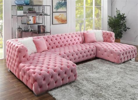 Pink Velvet Chaise Sofa Atelier Yuwaciaojp