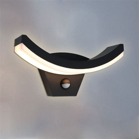 Moderne Buiten Wandlamp Met Bewegingssensor Zwart Annemay W K