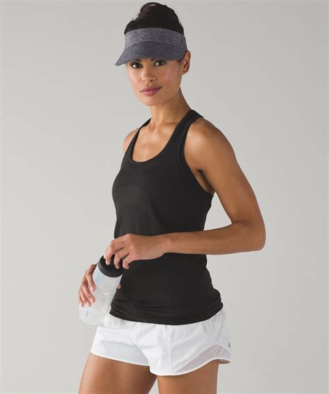 Lululemon Fast Paced Run Visor Heather Lux Multi Black Lulu Fanatics