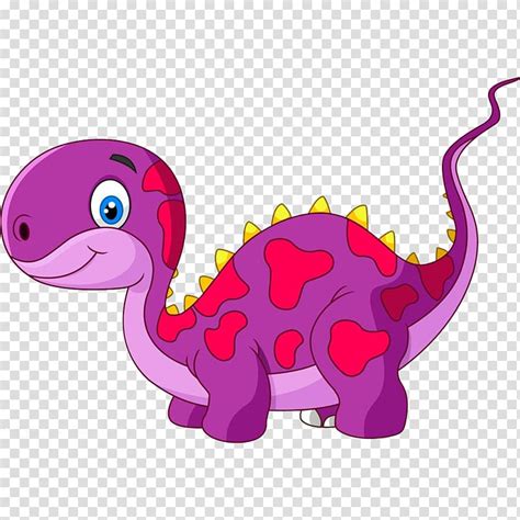 Purple And Pink Dinosaur Tyrannosaurus Dinosaur Cartoon Illustration Cute Cartoon Dinosaurs