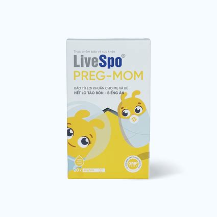 Dung dịch LIVESPO Preg Mom bổ sung men vi sinh hỗ trợ giảm táo bón và