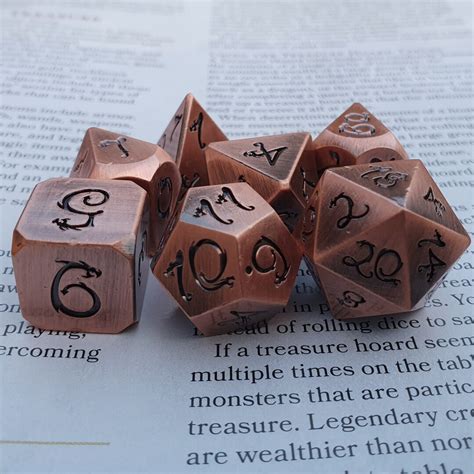 Copper Dragon Wyrmling DND Dice Set - Etsy