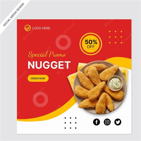 Premium Vector Nugget Social Media Post Template