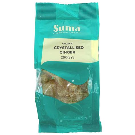 Suma Prepacks Organic Crystallised Ginger 250g Suma Wholefoods