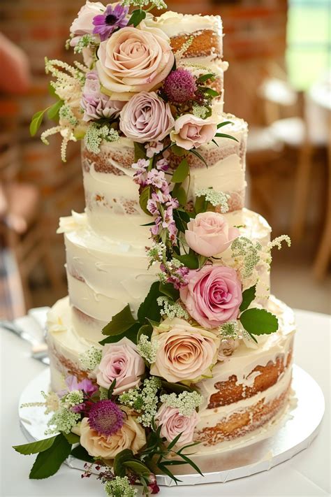 Naked Wedding Cake Ideas