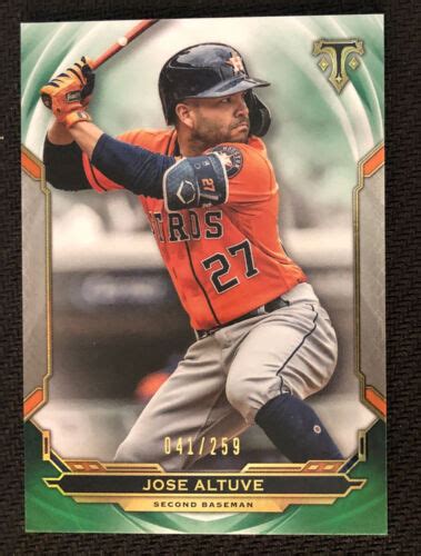 Topps Triple Threads Jose Altuve Astros Green Sp D Card