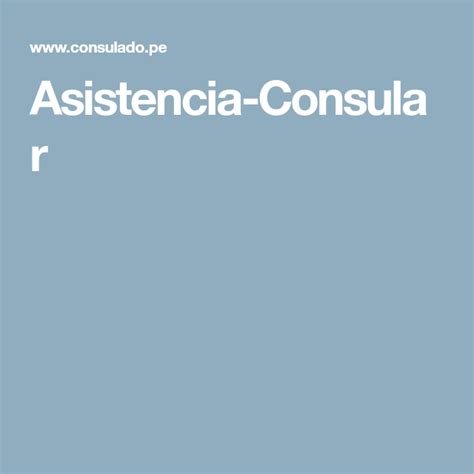 Asistencia Consular Attendance