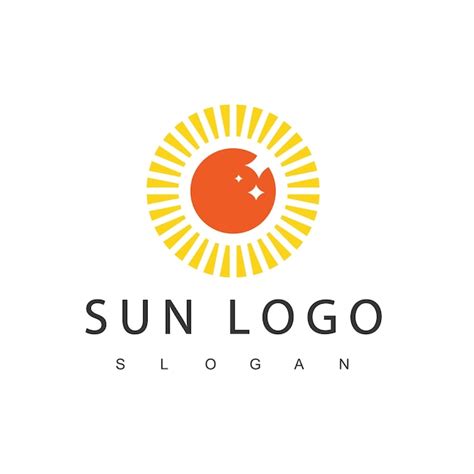 Sonne Logo Design Vorlage Abstrakte Kreative Sonne Symbol Premium Vektor