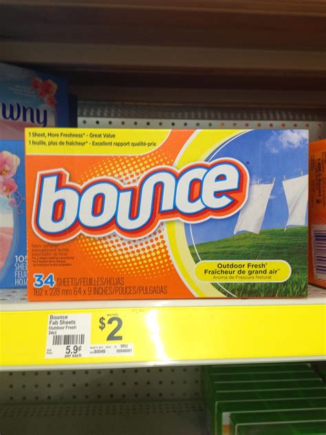 Dollar General Deals: Bounce Dryer Sheets 50 Cents Per Box