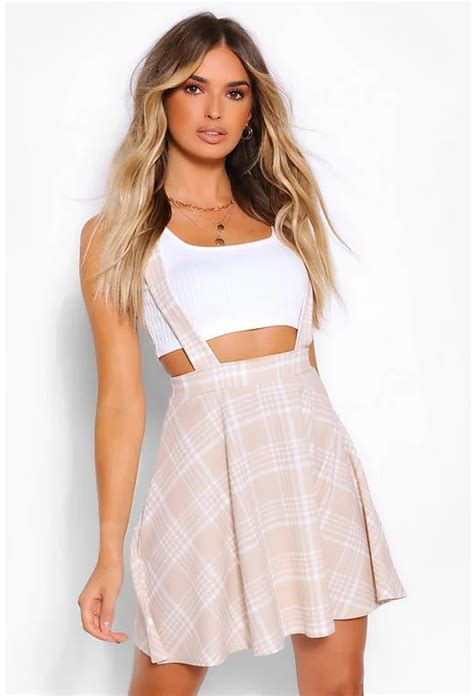 Shein Zip Back Boxy Pleated Skater Skirt Artofit