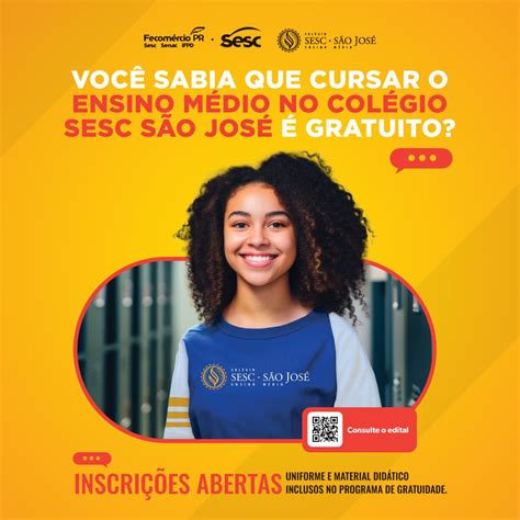 Sesc Paran Abre Inscri Es Para Bolsas De Estudo Para O Ensino