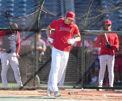 大谷翔平、試合開始直前スタメン外れる 球団は右脇腹の張りと発表 試合前フリー打撃で痛めたか Mlb写真ニュース 日刊スポーツ