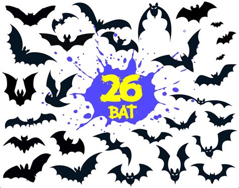 Bat Svg Bat Bundle Svg But Cricut Bat Silhouette Halloween Bundle