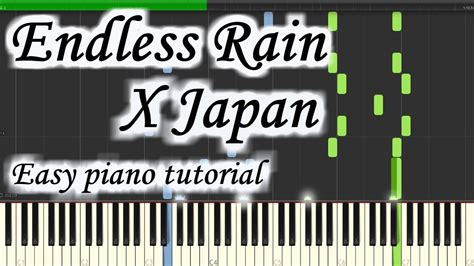 Endless Rain X Japan Very Easy And Simple Piano Tutorial Synthesia