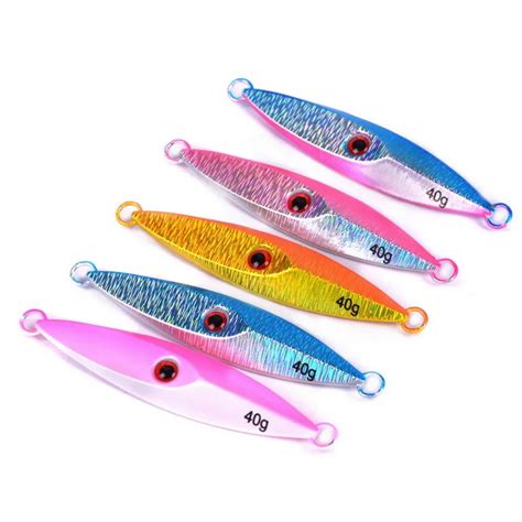 5pcs Metal Lure 40g 85cm Fishing Lure Metal Jig Lures Jigging Hard