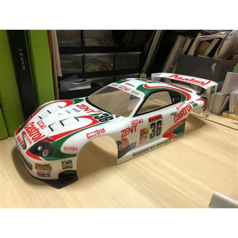 Ready Stock Team C Toyota Supra Castrol JGTC Bodyshell 1 10 257mm