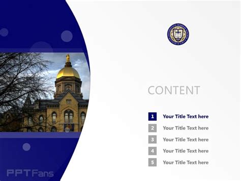 University Of Notre Dame Powerpoint Template Download 圣母大学ppt模板下载ppt