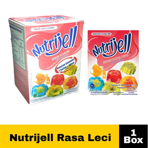 Nutrijell Rasa Leci Isi 12 Sachet 10g Lazada Indonesia