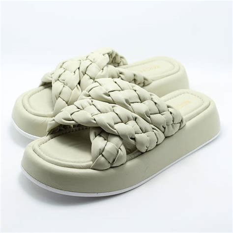 Купить Женские кожаные шлепки на платформе Michael, шлепанцы бежевые ...