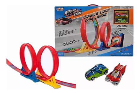 Auto Pista Fresh Corrida Metal Double Loop Challenge Maisto Cor Multicolorido Frete Grátis