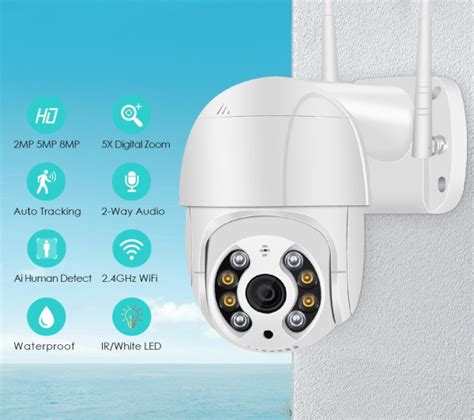 Full Hd P Ptz Wifi Ip Camera Surveillance Outdoor Colorful Night