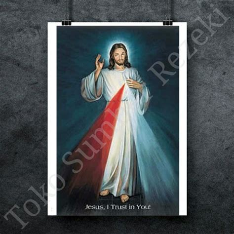 Jual Poster Tuhan Yesus Kristus Lukisan Jesus Trust In Canvas Paper A4