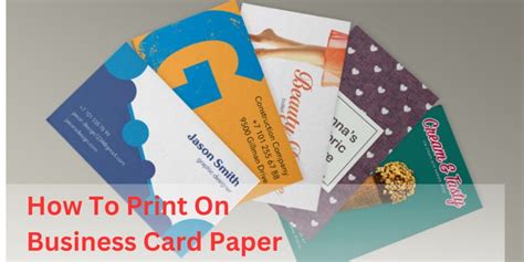 How To Print On Business Card Paper Be Break