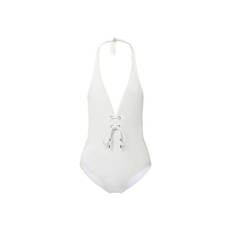 Lace Front One Piece Swimsuit Women Ready To Wear Louis Vuitton