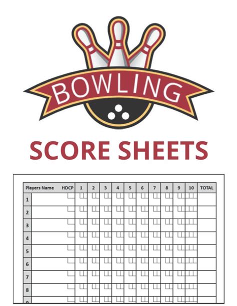 Bowling Score Sheets 120 Large Pages To Record Games In 10 Pin Bowling Tenpin Bowling Score