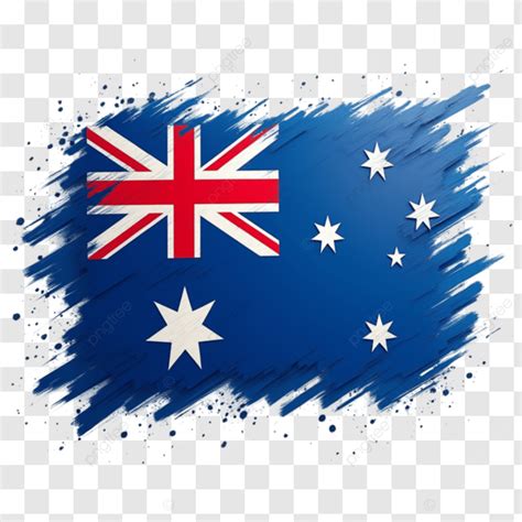 australian flag fluttering representing patriotism  national pride
