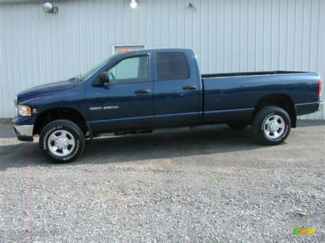 2003 Patriot Blue Pearl Dodge Ram 2500 Laramie Quad Cab 4x4 65229302 Photo 3